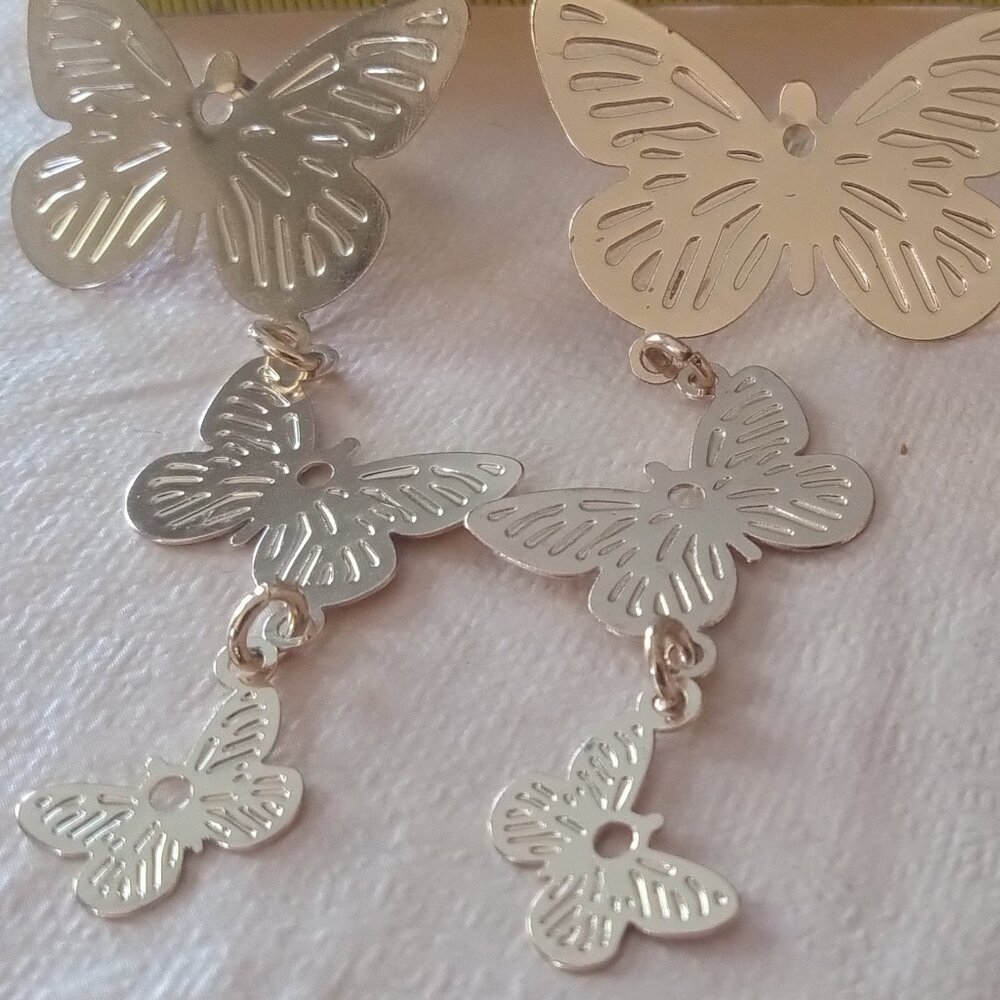Light Gold butterfly earrings